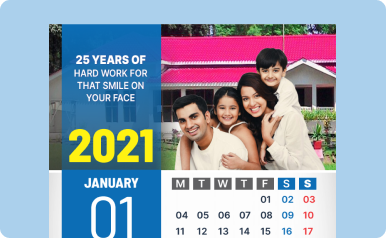 2021 january Calendar Poster design